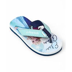 Pine Kids Disney Slip-On Closure Flip Flops With Frozen Print - Blue
