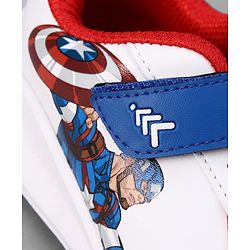 Pine Kids Marvel Velcro Closure Sneaker Shoes With Superman Graphic - White & Red