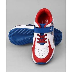 Pine Kids Marvel Velcro Closure Sneaker Shoes With Superman Graphic - White & Red