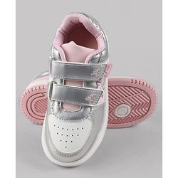 Pine Kids Disney Velcro Closure Casual Shoes With Disney Frozen Princesses Graphic - Silver