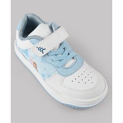 Pine Kids Disney Velcro Closure Casual Shoes With Disney Frozen Princesses Graphic - White