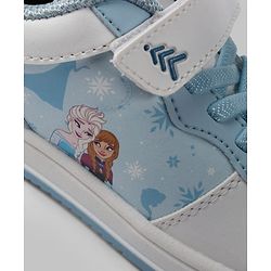 Pine Kids Disney Velcro Closure Casual Shoes With Disney Frozen Princesses Graphic - White