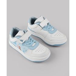 Pine Kids Disney Velcro Closure Casual Shoes With Disney Frozen Princesses Graphic - White