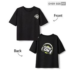 Pine Active Knit Drop Shoulder Half Sleeves T-Shirt With Text Print - Black