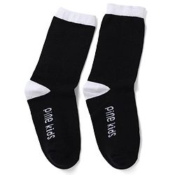 Pine Kids Cotton Mix Knit Socks With Pine Kids Text & Ankle Length Pack Of 5 In Blue