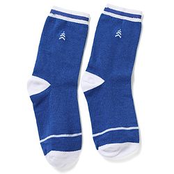 Pine Kids Cotton Mix Knit Socks With Pine Kids Text & Ankle Length Pack Of 5 In Blue