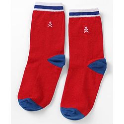 Pine Kids Cotton Mix Knit Socks With Pine Kids Text & Ankle Length Pack Of 5 In Blue