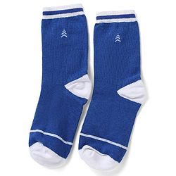 Pine Kids Cotton Mix Knit Socks With Pine Kids Text & Ankle Length Pack Of 5 In Blue