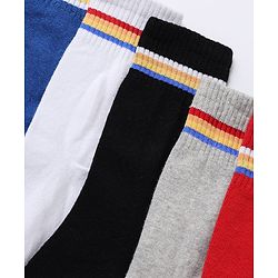 Pine Kids Knit Solid Socks Pack of 5 in Blue