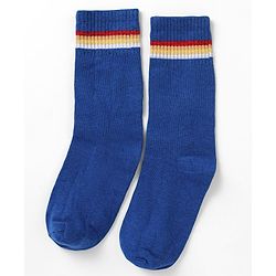 Pine Kids Knit Solid Socks Pack of 5 in Blue