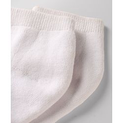 Pine Kids Cotton Knit Ankle Length Solid Socks Set Of 3 - White
