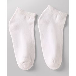 Pine Kids Cotton Knit Ankle Length Solid Socks Set Of 3 - White