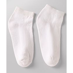 Pine Kids Cotton Knit Ankle Length Solid Socks Set Of 3 - White