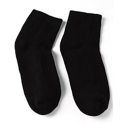 Pine Kids Cotton Knit Ankle Length Solid Socks Set of 3 - Black