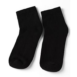 Pine Kids Cotton Knit Ankle Length Solid Socks Set of 3 - Black