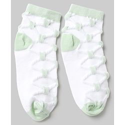 Pine Kids Cotton Knit Ankle Length Socks With Heart Design Pack of 5 - Orange, Red, Blue, Yellow & Green