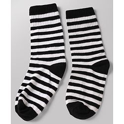 Pine Kids Cotton Knit Ankle Length Striped Socks Set Of 3 - White & Black