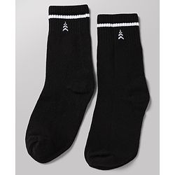 Pine Kids Cotton Knit Ankle Length Striped Socks Set Of 3 - White & Black