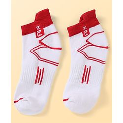 Pine Kids Knit Ankle Length Socks Chill Play & Fun Text in White Pack of 3