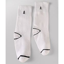 Pine Kids Cotton Knit Ankle Length Striped Socks Set Of 3 - White & Black