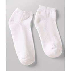 Pine Kids Cotton Nylon Knit Ankle Length Solid Socks Set of 3 - White