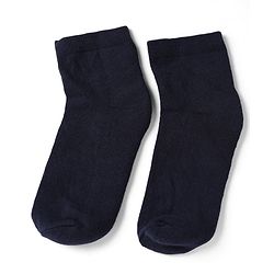 Pine Kids Cotton Knit Ankle Length Solid Socks Set of 3 - Black