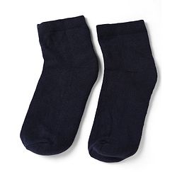 Pine Kids Cotton Knit Ankle Length Solid Socks Set of 3 - Black
