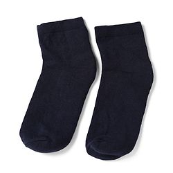 Pine Kids Cotton Knit Ankle Length Solid Socks Set of 3 - Black