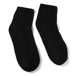 Pine Kids Cotton Knit Ankle Length Solid Socks Set of 3 - Black