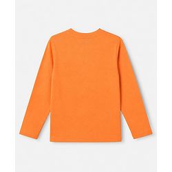 Pine Kids Cotton Knit Half Sleeves T-Shirt & Checks Pyjama Night Suit with Game Over Print - Orange