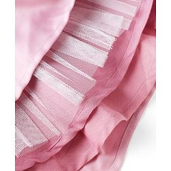 Pine Kids Satin Woven Sleeveless Party Dress With Sequin Detailing & Bow Applique - Pink