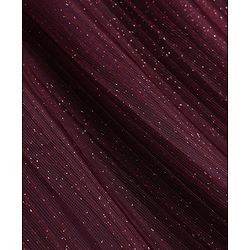 Pine Kids Mesh Woven Sleeveless Embellished Layered Party Dress - Wine