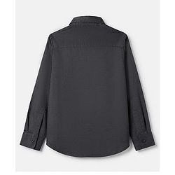 Pine Kids Cotton Woven Full Sleeves Solid Party Shirt With Bow - Black