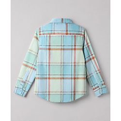 Pine Kids Cotton Woven Check Shirts with T-Shirt/Twofer with Full Sleeves and Street Competition Print in Beige