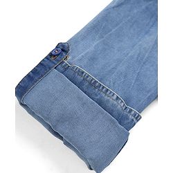 Pine Kids Cotton Woven Denim Shirt with Full Sleeves - Blue