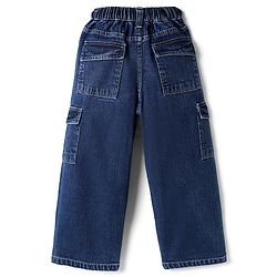 Pine Kids Cotton Denim Woven Full Length Jeans In Blue