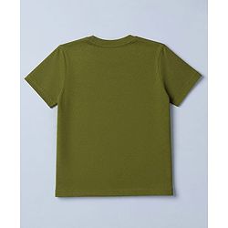 Pine Kids 100% Cotton Single Jersey Knit Half Sleeves T-Shirt and Jogger with Bio wash and Do More of What Makes You Happy Text Print - Green