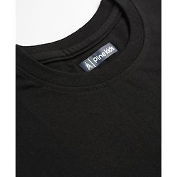 Pine Kids Cotton Knit Half Sleeves T-Shirt & Joggers Set With Text Print - Black