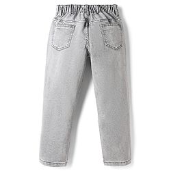 Pine Kids Denim Woven Full Length Jeans With Patch - Grey