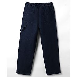 Pine Kids Denim Woven Full Length Washed Jeans - Navy Blue