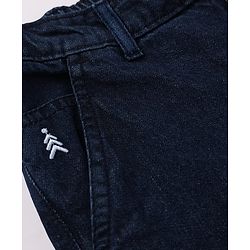 Pine Kids Denim Woven Full Length Washed Jeans - Navy Blue