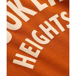 Pine Kids Looper Knit Full Sleeves Winter Wear Suit With Text Print - Light Brown
