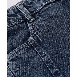 Pine Kids Denim Woven Full Length Washed Jeans - Navy Blue