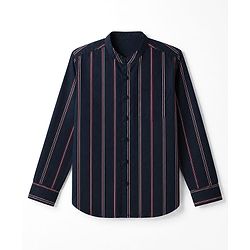 Pine Kids Cotton Woven Striped Shirt with Full Sleeves - Blue
