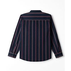 Pine Kids Cotton Woven Striped Shirt with Full Sleeves - Blue