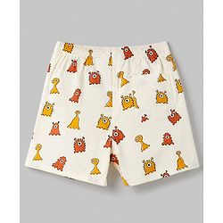 Pine Kids Cambric Woven Boxers With Animal Print Pack of 2 - White Green
