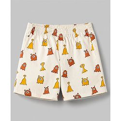 Pine Kids Cambric Woven Boxers With Animal Print Pack of 2 - White Green