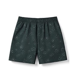 Pine Kids Cambric Woven Boxers With Polka Dot Floral Print Pack of 2 - Black Green