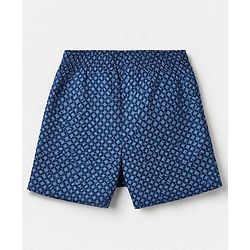 Pine Kids Cambric Woven Boxer With Print Pack of 2 - Blue Black