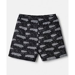 Pine Kids Cambric Woven Boxer With Print Pack of 2 - Blue Black
